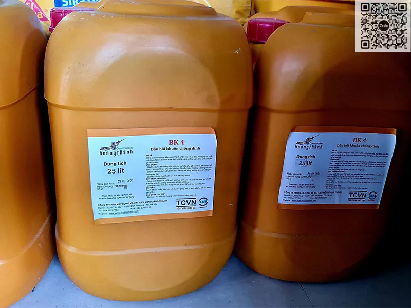 Dầu Bôi Ván Khuôn BK4 – Bám Dính Bề Mặt Bê Tông Gỗ Và Kim Loại